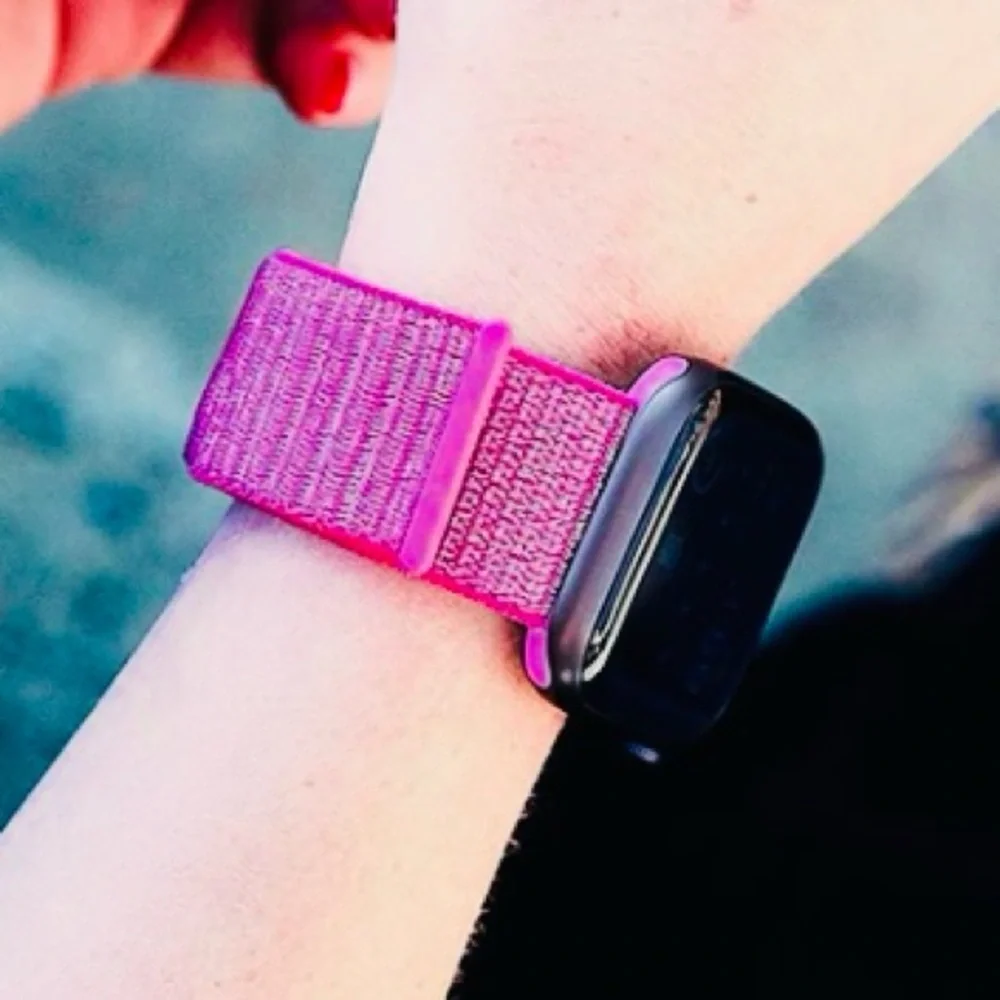 Case-Mate Rose Pink Nylon Sport Watch Band for Apple Watch